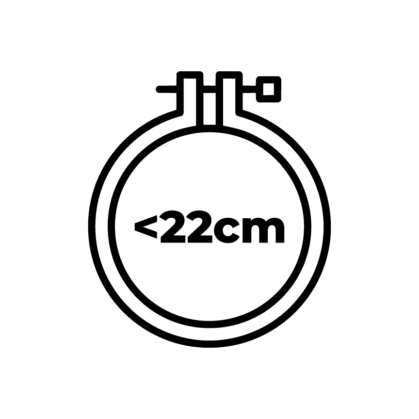 Stickdatei mittel- bis 22cm